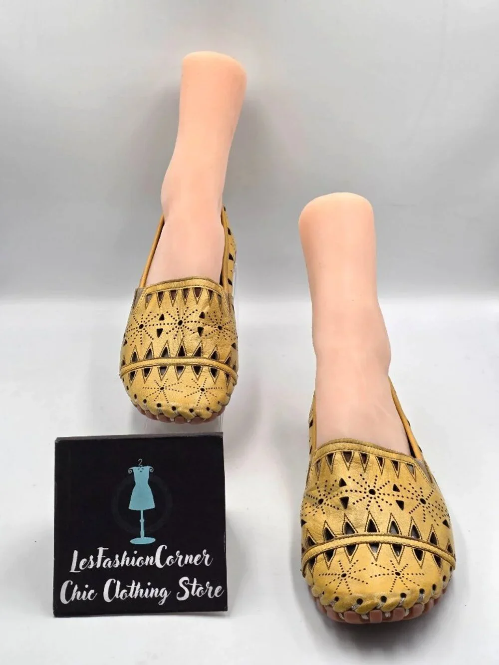 Spring Step Women's Yelow Leather Fusaro Slip-On Flats Loafers Sz 9.5 (40) 3822